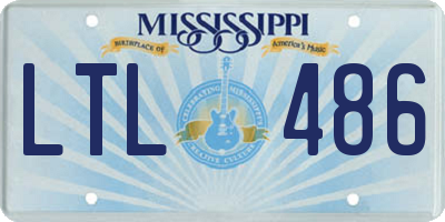 MS license plate LTL486