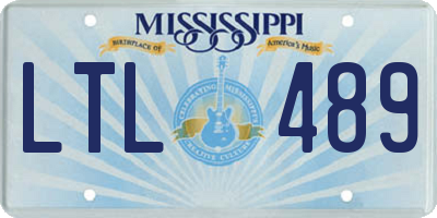 MS license plate LTL489