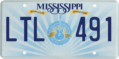 MS license plate LTL491