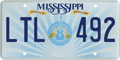 MS license plate LTL492