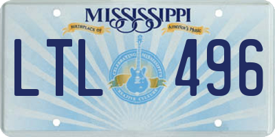 MS license plate LTL496