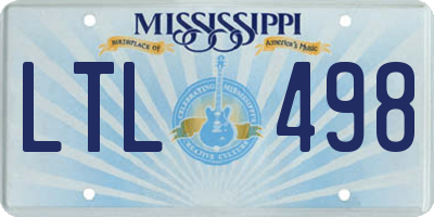 MS license plate LTL498