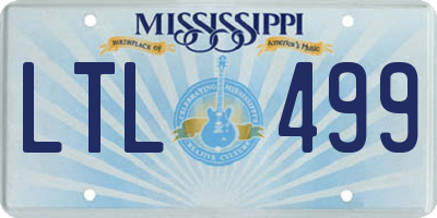 MS license plate LTL499