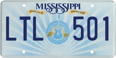 MS license plate LTL501