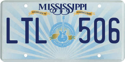 MS license plate LTL506
