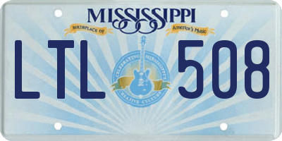 MS license plate LTL508