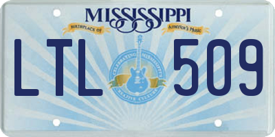 MS license plate LTL509