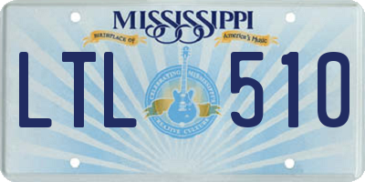MS license plate LTL510