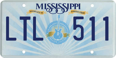MS license plate LTL511
