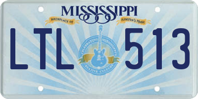 MS license plate LTL513
