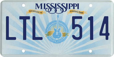 MS license plate LTL514