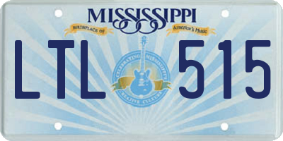 MS license plate LTL515