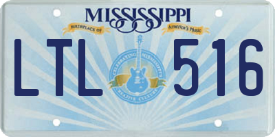 MS license plate LTL516