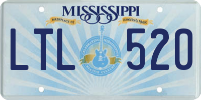 MS license plate LTL520
