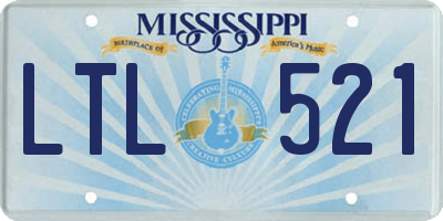 MS license plate LTL521