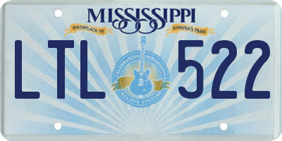 MS license plate LTL522