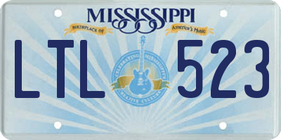MS license plate LTL523