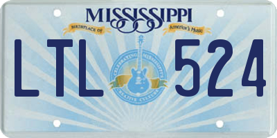 MS license plate LTL524