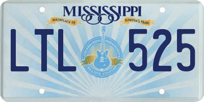 MS license plate LTL525