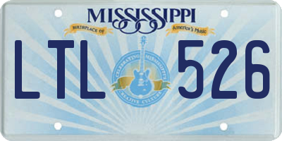 MS license plate LTL526