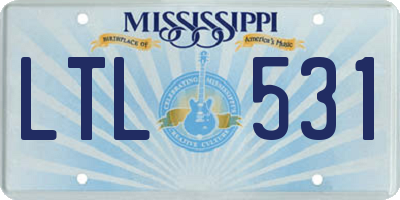 MS license plate LTL531