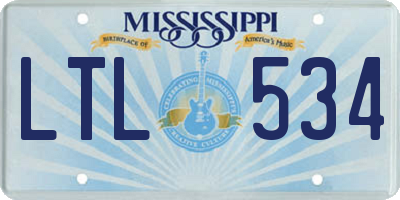 MS license plate LTL534