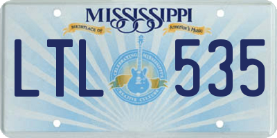 MS license plate LTL535