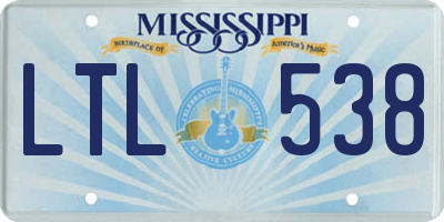 MS license plate LTL538