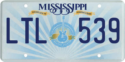 MS license plate LTL539