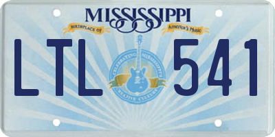 MS license plate LTL541