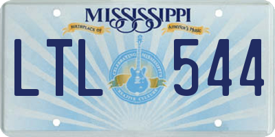MS license plate LTL544