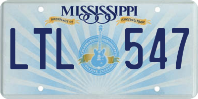 MS license plate LTL547