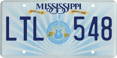 MS license plate LTL548