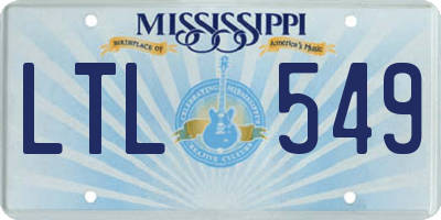 MS license plate LTL549