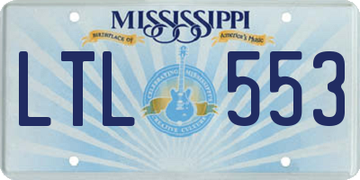 MS license plate LTL553