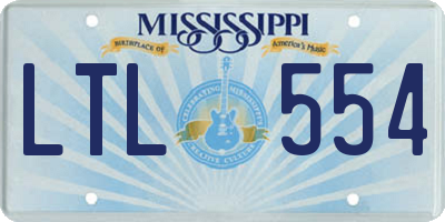 MS license plate LTL554