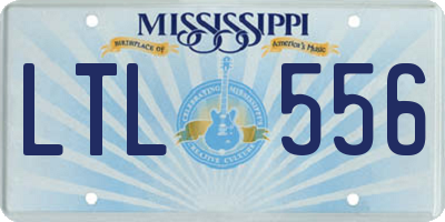 MS license plate LTL556