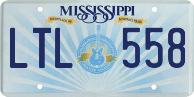 MS license plate LTL558