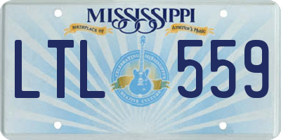 MS license plate LTL559