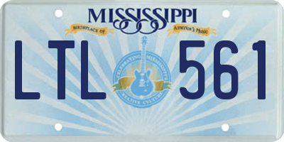 MS license plate LTL561