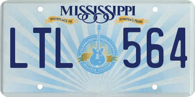 MS license plate LTL564
