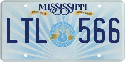 MS license plate LTL566