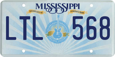 MS license plate LTL568