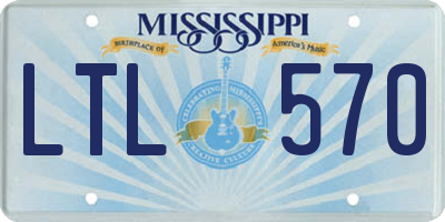 MS license plate LTL570