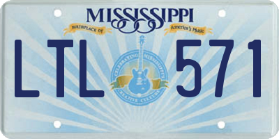 MS license plate LTL571