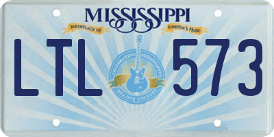MS license plate LTL573
