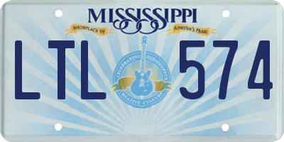 MS license plate LTL574