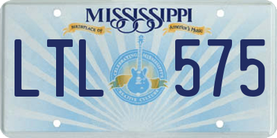 MS license plate LTL575
