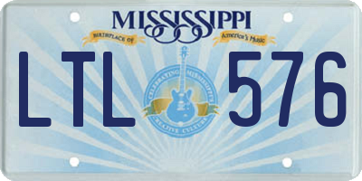 MS license plate LTL576