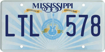 MS license plate LTL578